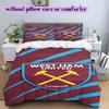 Football Red Blue Pattern Bedding Quilt Set Quilt Cover Pillowcase Home Decoration Birthday Gift (1 * duvet cover + 2 * pillowcase, without core)