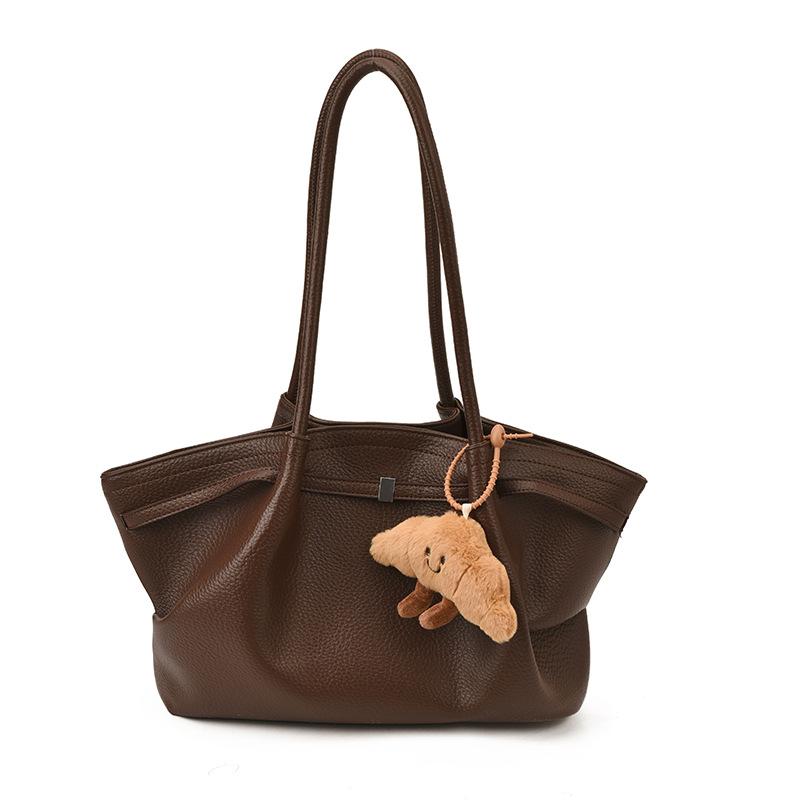 Francouzská retro taška pod paži, Módní a vysoce kvalitní ruční taška přes rameno, Taška na dojíždění s vzorem liči