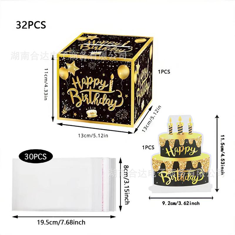 31PCS Surprise Party Birthday Decoration Money Pull Box, Birthday Party Decor Gift Box, Creative Surprise Box for Adults