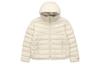 Down Jackets Women's Beige Hooded Moderate Puffer Jacket DH4074-206