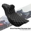 Motorcycle Driver Passenger Two-Up Seat With Backrest Cushions Leather Seat For Harley Touring Electra Street Road Glide 09-2023