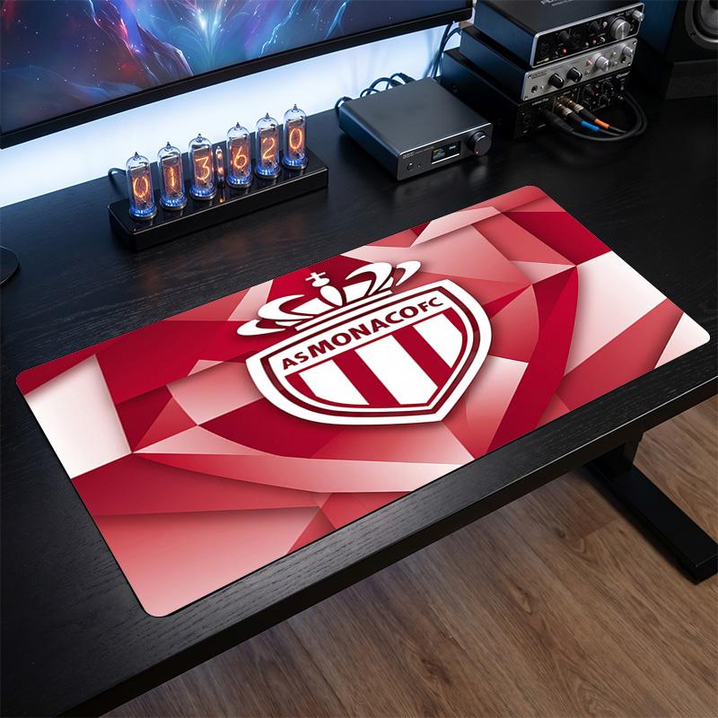 Tappetino Mouse Tema Monaco FC, Design Logo Calcio Tappetino Scrivania Gaming XXL Antiscivolo per Mouse del Computer