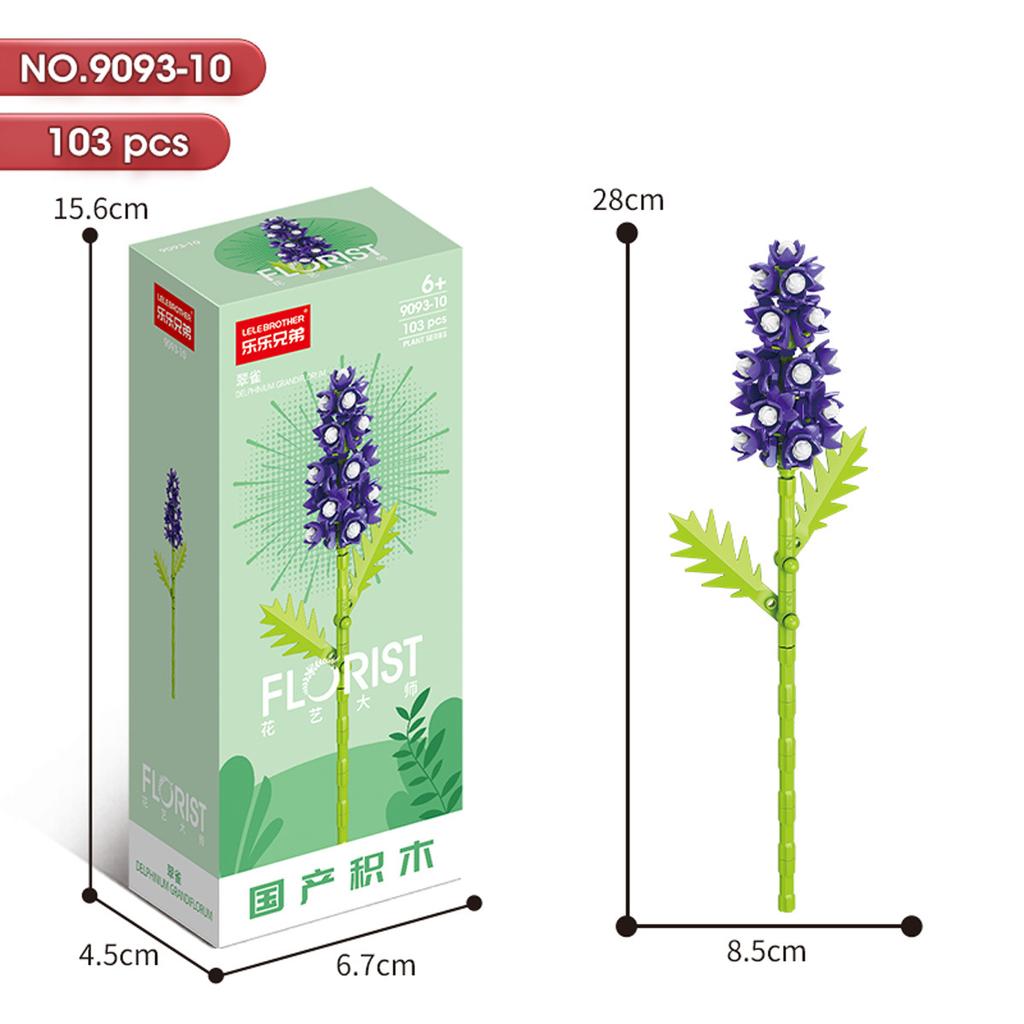 Hot Creative Small Building Block Flower Art Classic Brick Mini Potted Plant Gift For Girls Desk Decoration Simple Assembly Toys