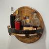 Wall Mount Whiskey Barrel Shelf Retro Storage Rack Wall Display Decor Rack Wine Rack  Living Room