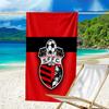 Soccer Team Crest Design Printed Beach Towel, Super Soft Microfiber, Perfect Gift Birthday, for Pool, Beach, Travel, for family and friends