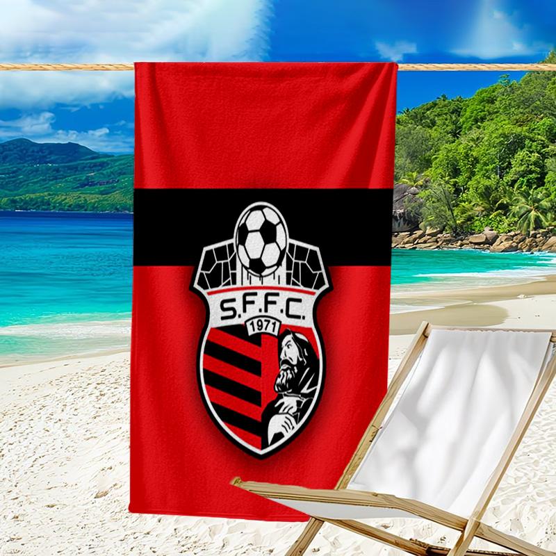 Soccer Team Crest Design Printed Beach Towel, Super Soft Microfiber, Perfect Gift Birthday, for Pool, Beach, Travel, for family and friends