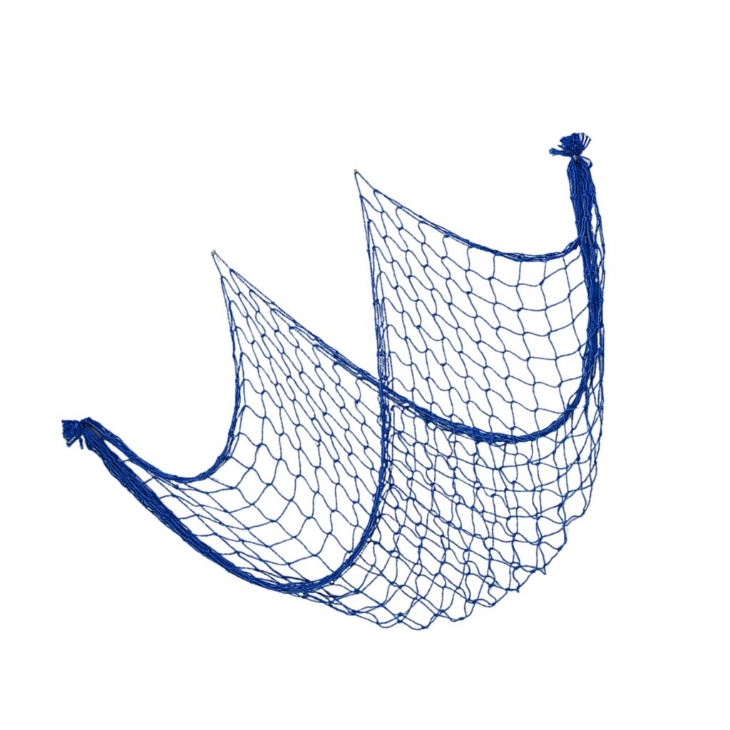Coastal Charm Cotton Fishing Net Decoration Sea Inspired Wall Art for Living Room and Bedroom 59x79in
