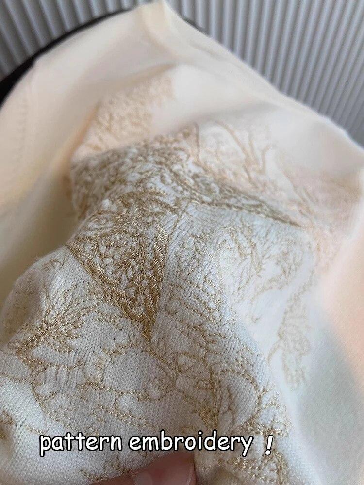 Высококачественный женский вязаный свитер с круглым вырезом — фото 5