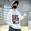Latest Cute Little Bear Letter-printed Children's Hooded Pullover Sweater for Autumn and Winter, Loose and Casual Top Garment