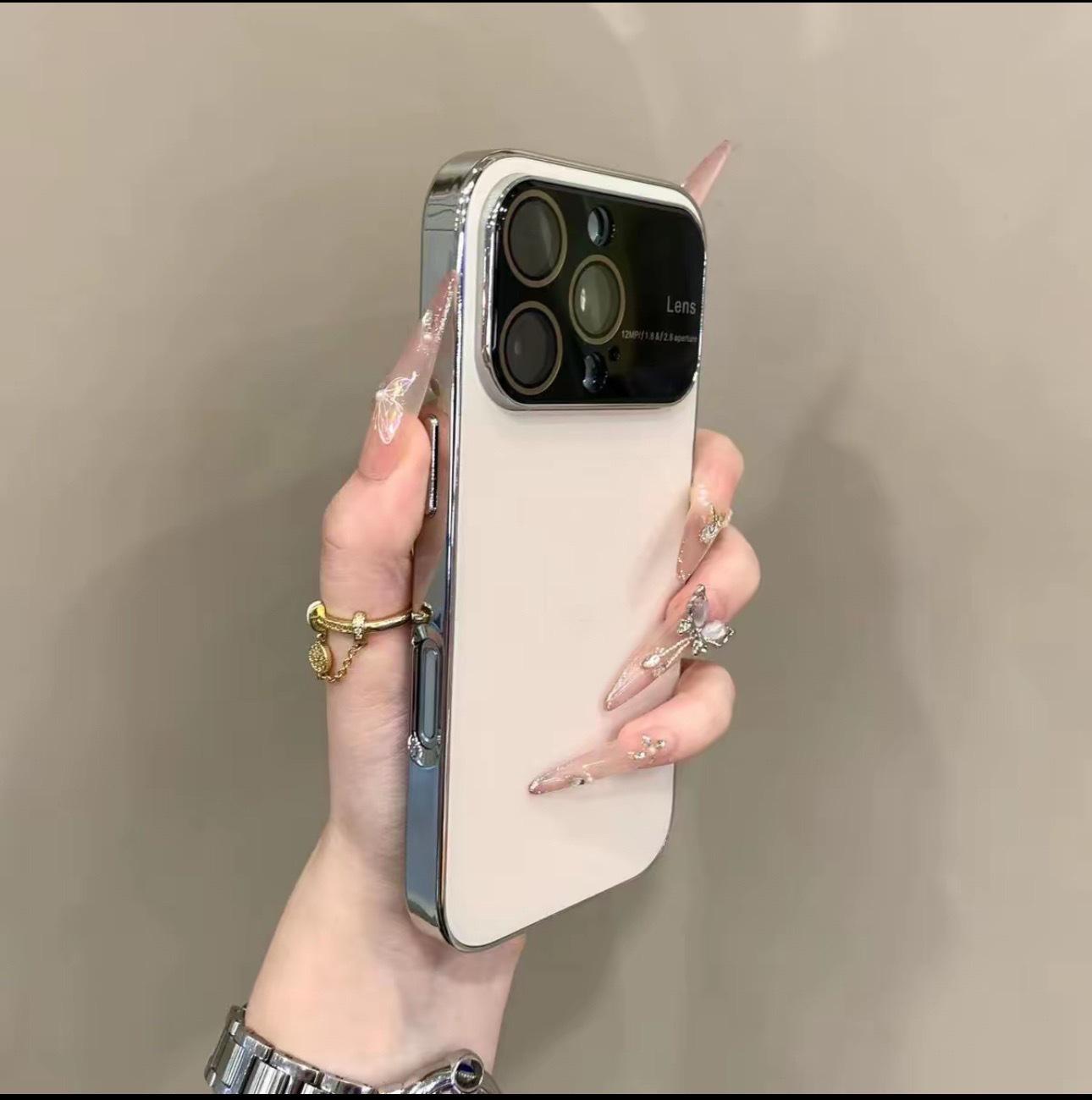 

AG Matte Apple 17 Pro Max Drop-proof Phone Case with Large Window - Premium Protective Cover for 16/15/14 15 Pro Max золотой
