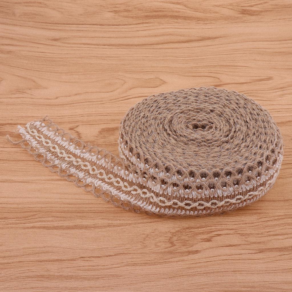 Buy 10m Natural Rustic Jute Burlap Hessian Ribbon for Wedding 4cm Wide ...