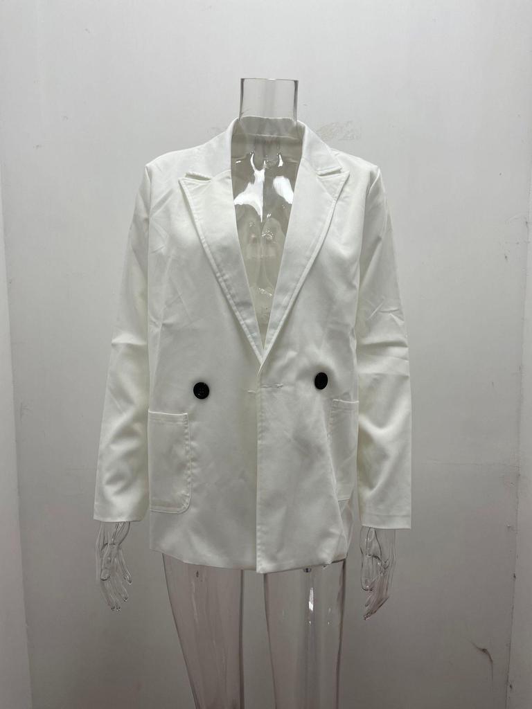 2026 European/American Fashion Solid Color Long Sleeve Jacket - Spring/Autumn Suit