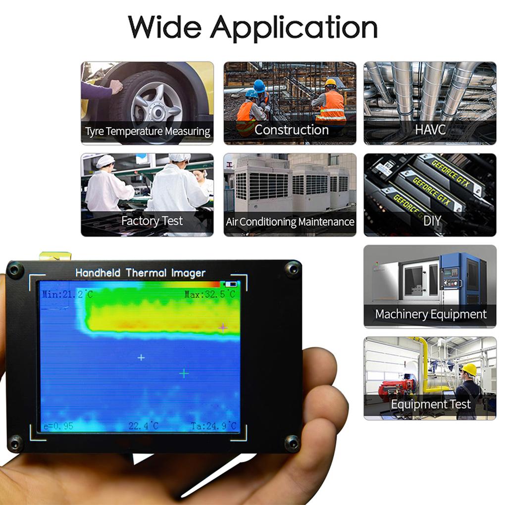 3.4 Inch Thermal Imager LCD Rechargeable Non-contact Temperature Infrared Sensor Imaging Camera Measuring Device