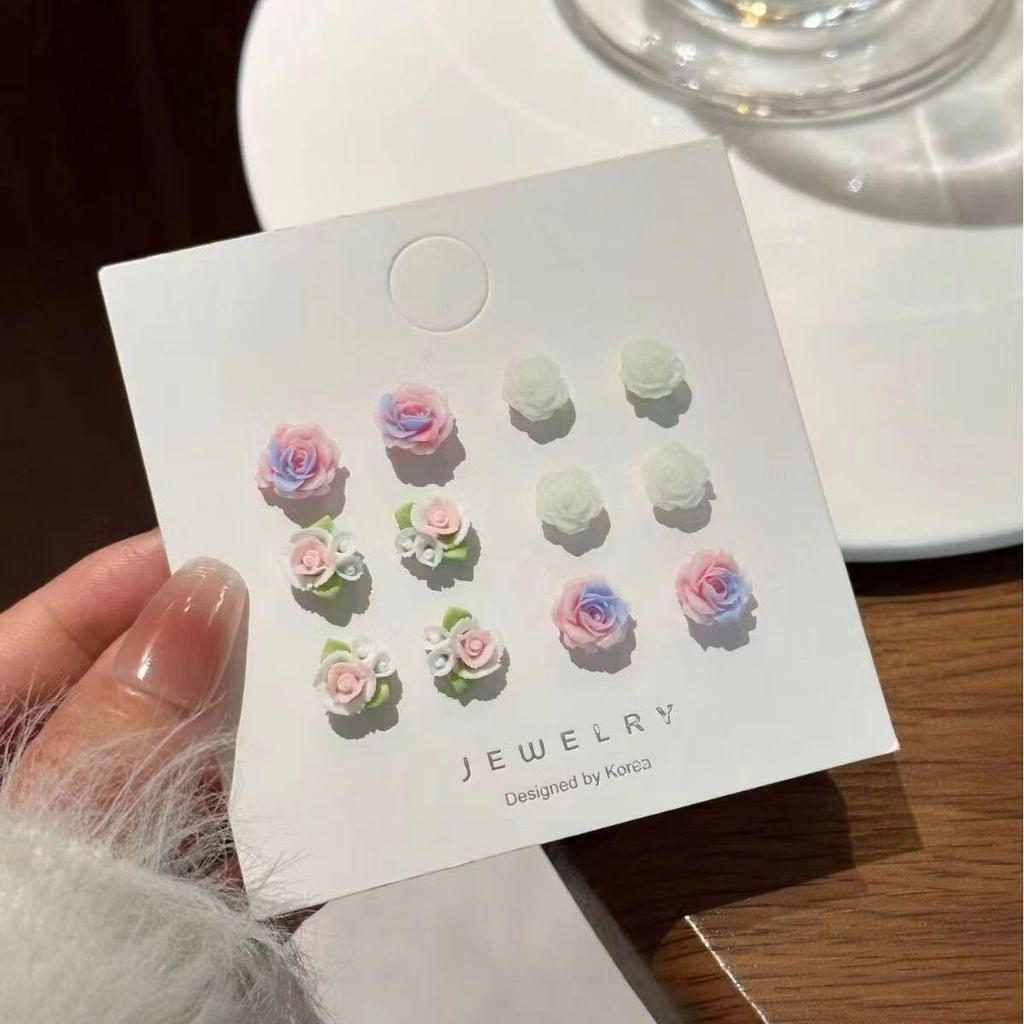 Pink Butterfly Tassel Pearl Stud Earrings Set for Women - High-End Luxury Jewelry