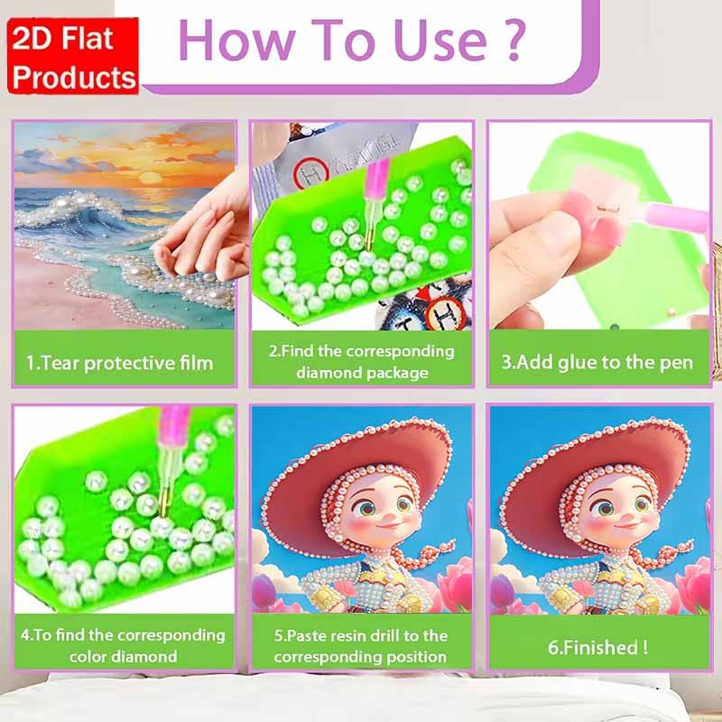 Disney Pearl Painting Toy Story Trish Handmade DIY Pearl Gemstone Painting Pictures Crafts Special Shape Home Wall Decoration