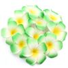 10 Stück Künstliche Blumenköpfe Hawaiianische Strand-Schaumstoff-Frangipani-Blumen DIY-Geschenke Kopfschmuck Haarnadeln Kranz für Hochzeitsfeier-Dekoration