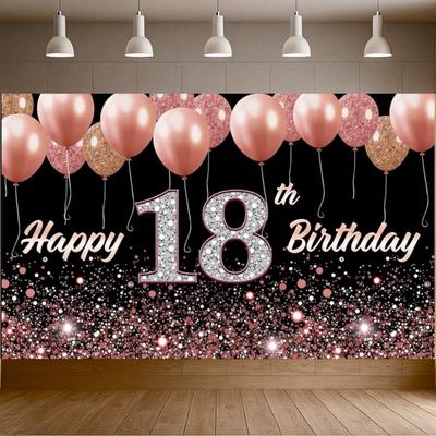 18. Geburtstag Dekorationen Jahre Alt Glitzer Ballons Party Hintergrund Geburtstag Kulisse Für Event Dekor Außen Innen