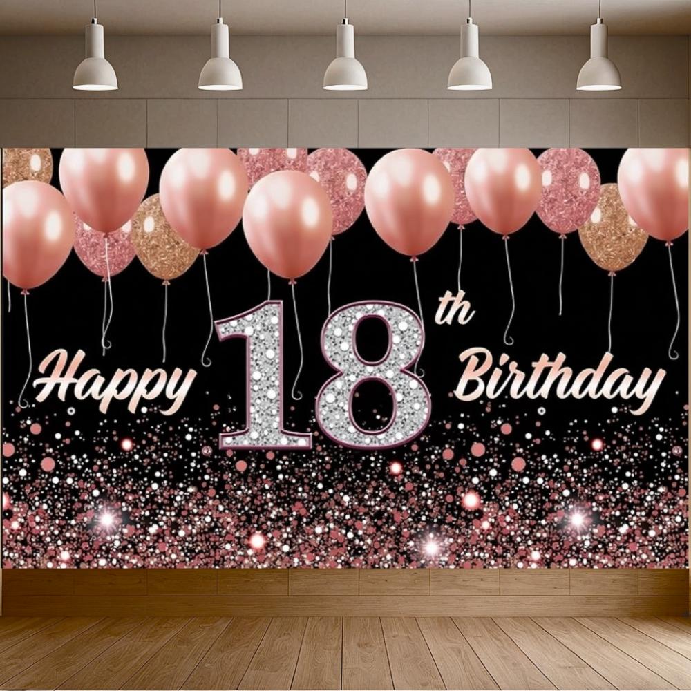 18. Geburtstag Dekorationen Jahre Alt Glitzer Ballons Party Hintergrund Geburtstag Kulisse Für Event Dekor Außen Innen