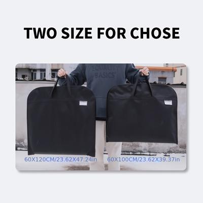 Cost-Effective Foldable Black Suit Cover, with Handles for Easy Carry, Dust-Proof Protector Perfect for Travel Storage