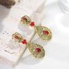 Elegant Moroccan-Style Hollow Drop Earrings for Women - Wedding & Festival Wear