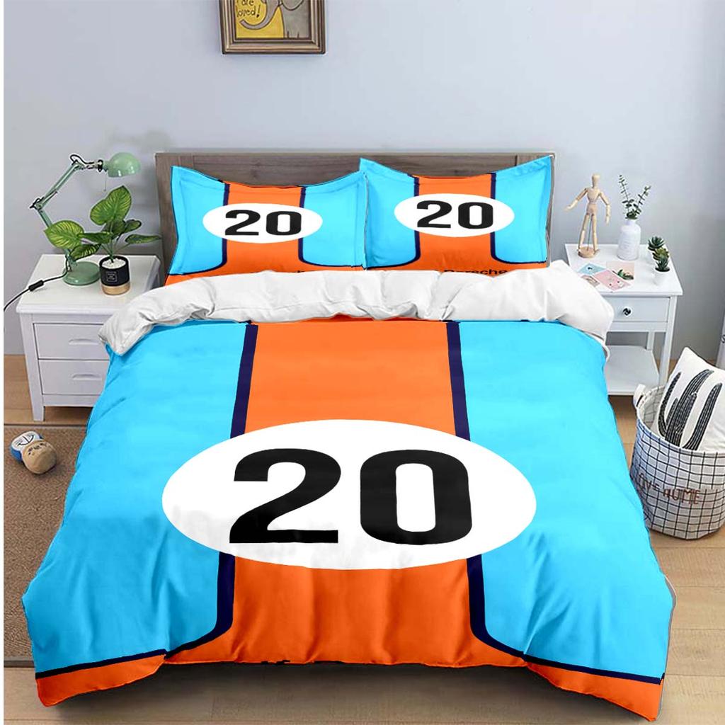 Fashion G-Gulf Racing Pattern Bedding Sets Bed Supplies Set Duvet Cover Comforter Set Bedding Set Luxury Gift