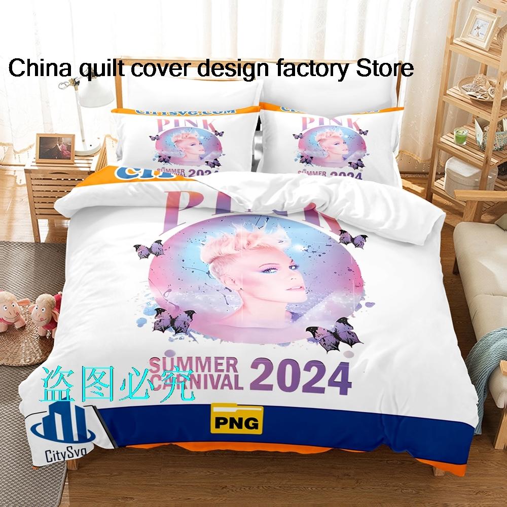 

Comforter Pink Summer Carnival Bedding Set Single Twin Full Queen King Size Bed Set Aldult Kid Bedroom s Bed Comforter (quilt)-EU Single(135*200cm)3pcs