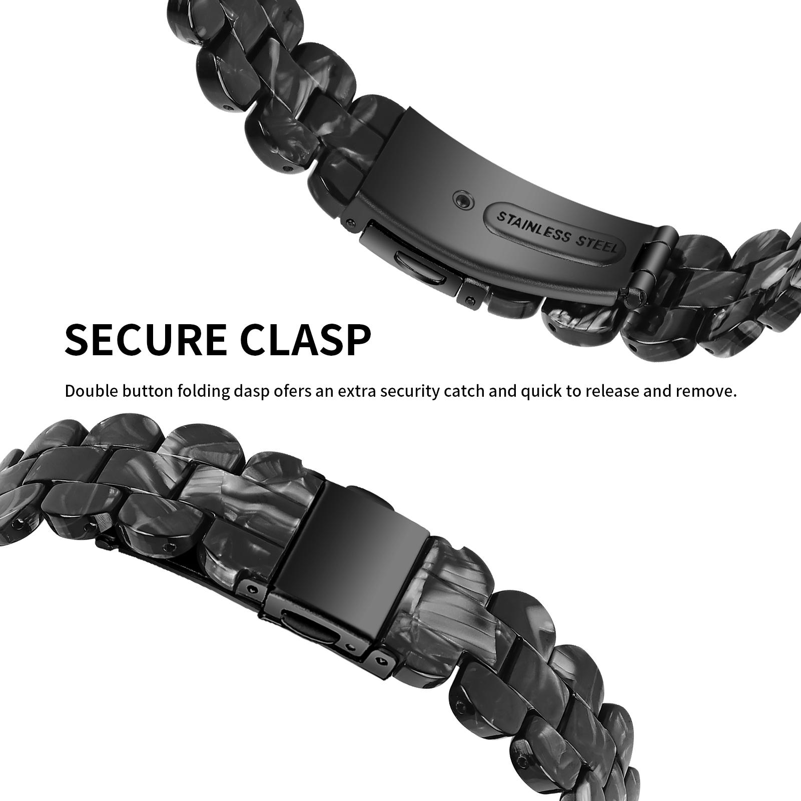 

Oval Resin Watch Band for Fitbit Inspire 3 ,Stainless Steel Buckle Replacement Strap Hawksbill Pattern