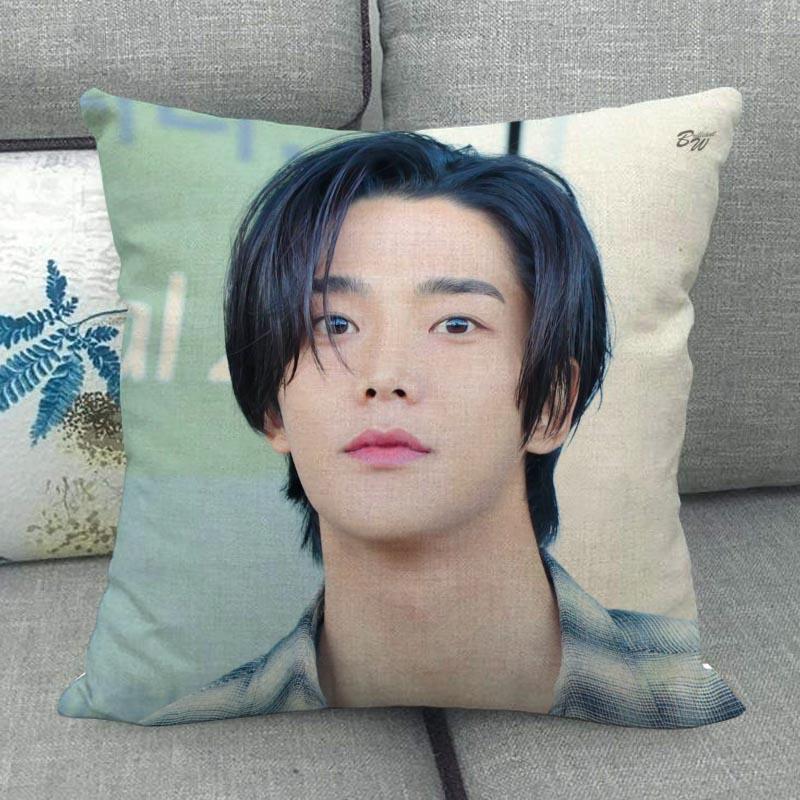 Custom ROWOON Pillowcase Wedding Decorative Cotton Linen Pillow Case For Home PillowCover 45X45(One Sides)