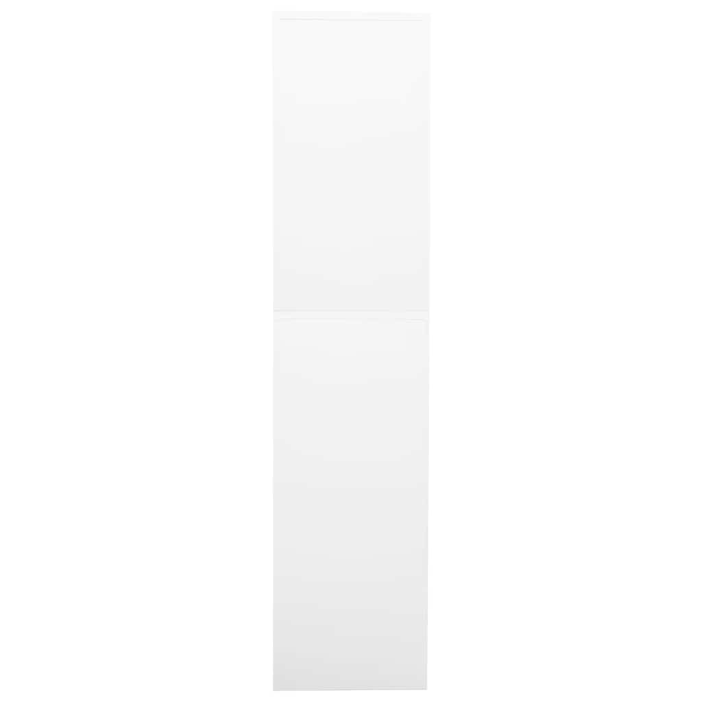 Office Filing Cabinet White 90 x 40 x 180 cm Steel