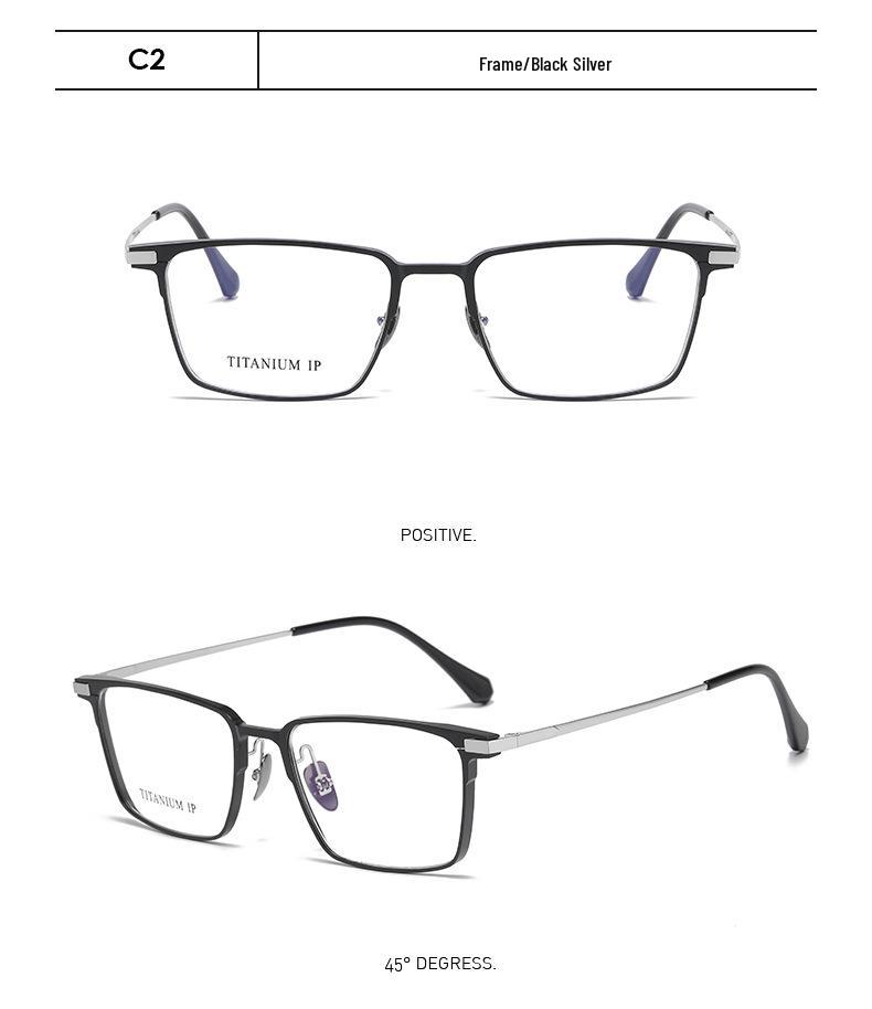 Trendy Pure Titanium Myopia Glasses for Men & Women – Super Light, Prescription-Compatible Frames for Small Faces