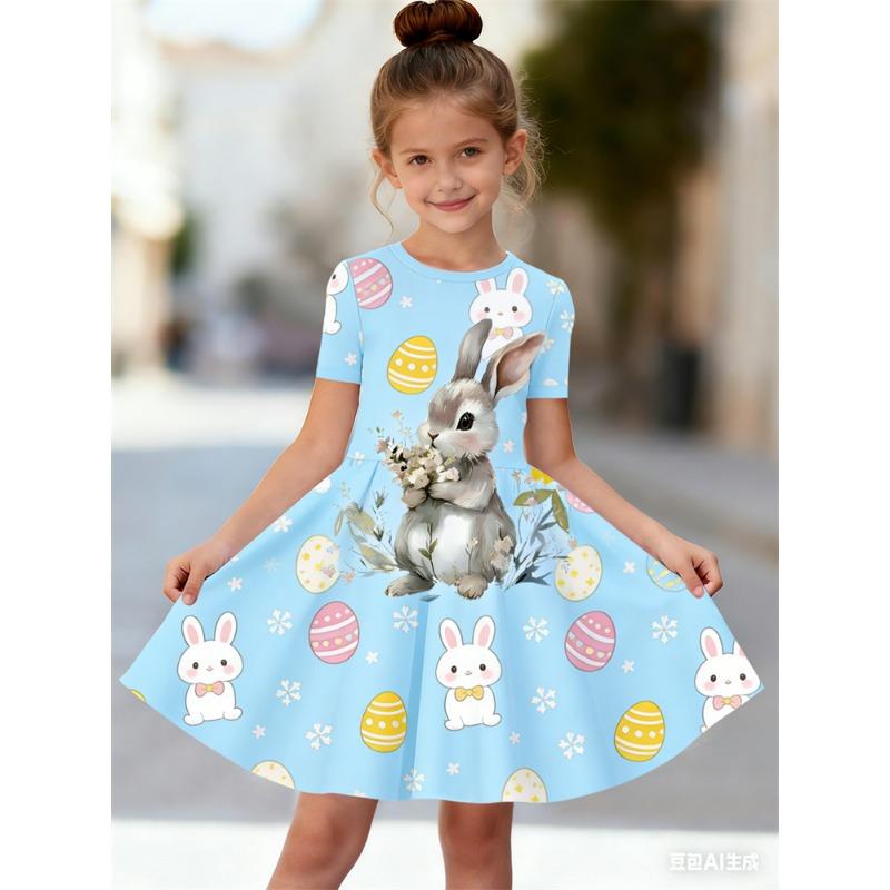 Children's Fashion Summer Casual Dresses Girls Party Dress Summer Kids Princess Beach Outfit Casual Nightgown