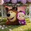 Cute M-Masha And The B-Bear Cushion Cover Home & Car Dual-Scene Pillow Cover: Reversible For Premium Comfort