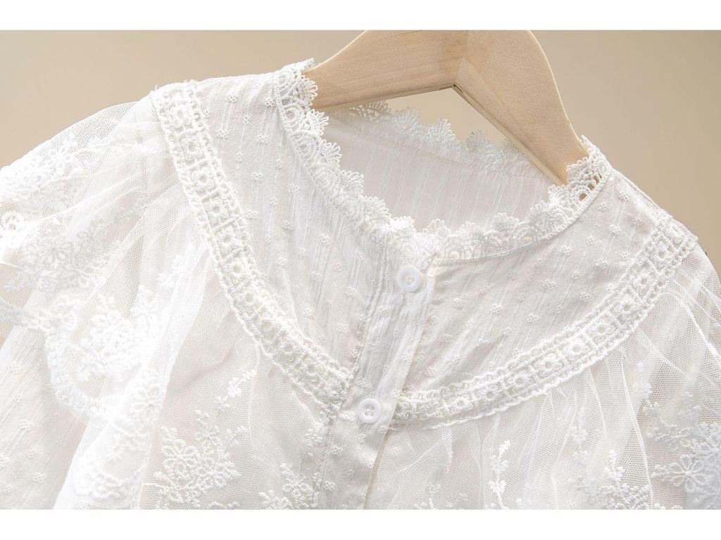 2023 Frühling Rosa Koreanischer Stil Langarmhemd für Mädchen & Babys