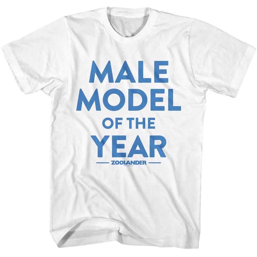Zoolander - Male Model - American Classics - White Front Print Short Sleev 120