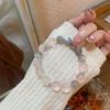 Ximang Crystal Duobao 12mm Bracelet Strawberry Moonstone Rubber Flower Fashion Versatile