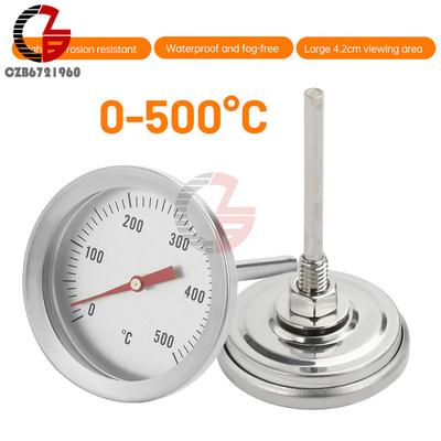 Termometro da interno ed esterno 0-500 ℃ Termometro per BBQ in acciaio inossidabile Misuratore di temperatura per cottura cibo carne Strumenti per misuratore di temperatura da cucina