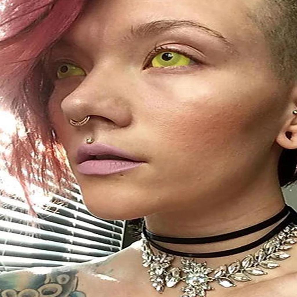 Lenti Sclera da 22 mm Lenti a contatto Halloween Lenti a contatto cosplay  arancioni e gialle Lenti blu su occhi marroni acquista in modo economico —  spedizione gratuita, recensioni reali con foto — Joom