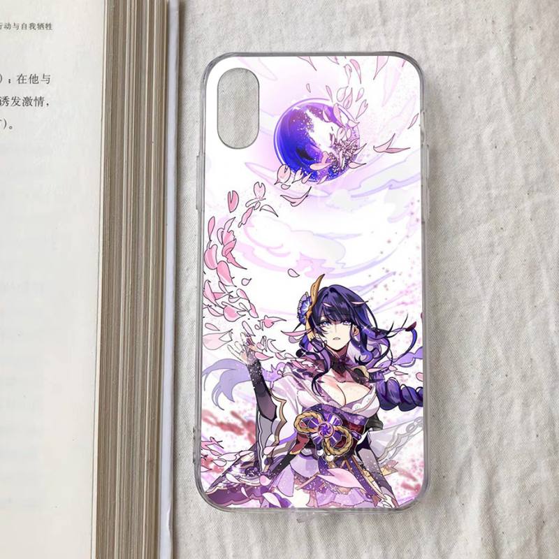Genshin Impact Raiden Shogun Phone Case for iPhone 11 12 13 Mini Pro Max 8 7 6 6S Plus X 5 S SE 2020 XR XS 10 case