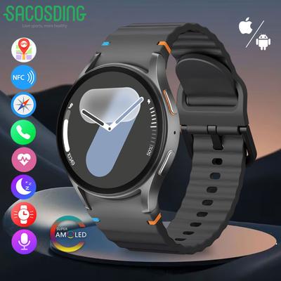 SACOSDING Watch7 Mini GPS Śledzenie Kompas Smartwatch Mężczyźni Amoled Zawsze włączony Wyświetlacz Zegar BT Rozmowy Smartwatch Kobieta Mężczyzna Prezent