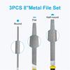 A96I-For Metal File,Includes Flat, 3Pcs 8-In High Carbon Steel Tool For Metal Wood Smoothing Shaping Deburring