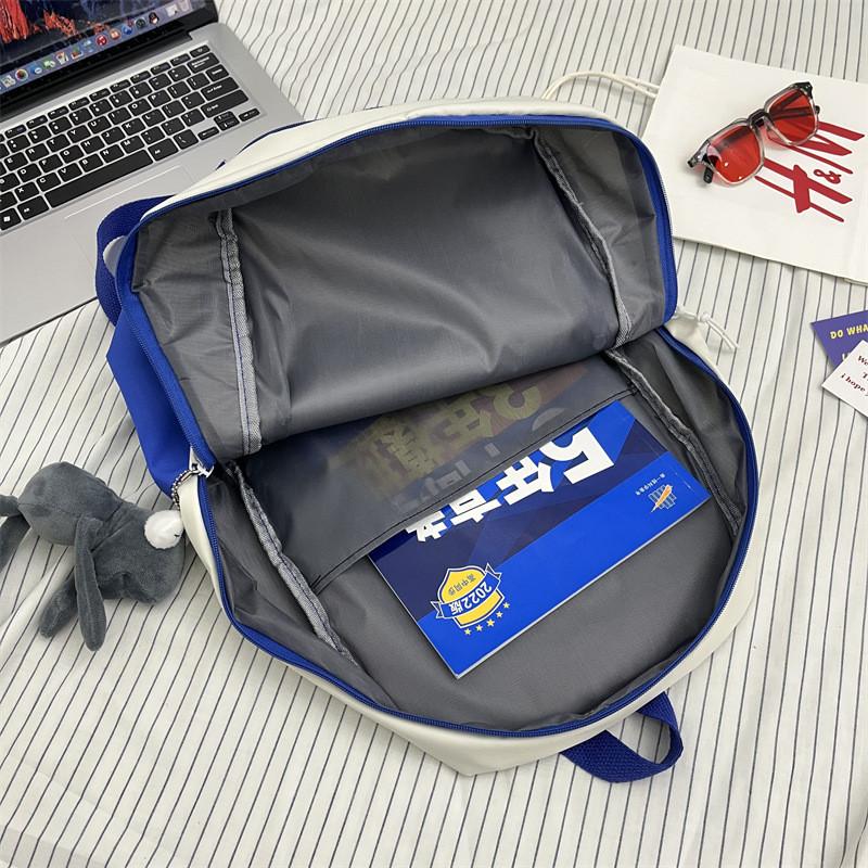 University Student Letter Backpack Large Capacity Nylon Waterproof For Daily Use