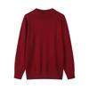 Autumn and winter new solid color simple round neck imitation cashmere sweater men's loose casual warm top women