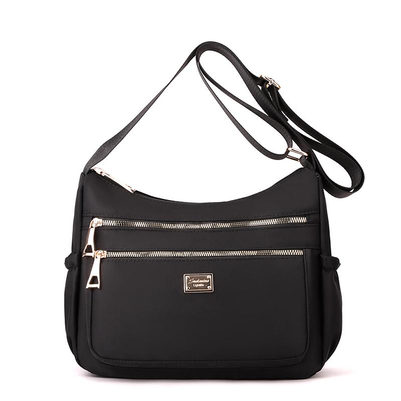 Taška přes rameno Dámská velkokapacitní nylonová crossbody taška Mother Bag Vícevrstvá taška