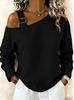 2026 Off-the-Shoulder Asymmetrical Long Sleeve Women's Fashion Camisole