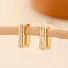 Gold Multi-Style Zircon Hoop Earrings for Women