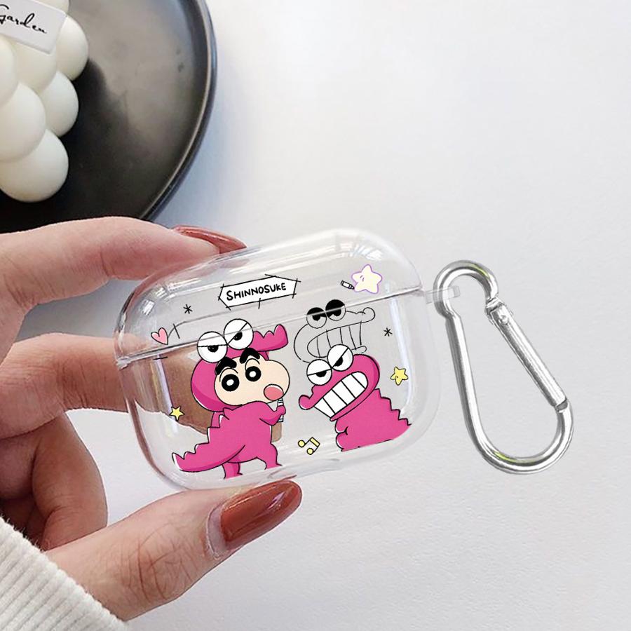 Case For Airpods 3 Pro2 2 4 1 Pro Pro3 Clear Earphone Cases Cover Cute Crayons Shinchan