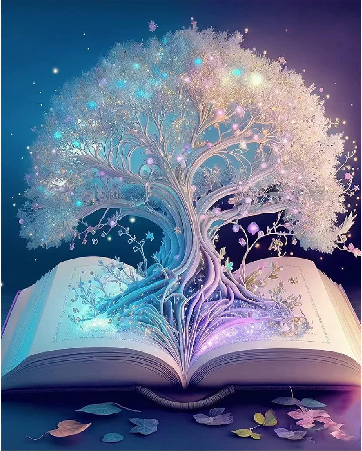 

5D Алмазна вишивка повна викладка - Дерево життя DIY Круглі стрази для декору дитячої кімнати, підвісна