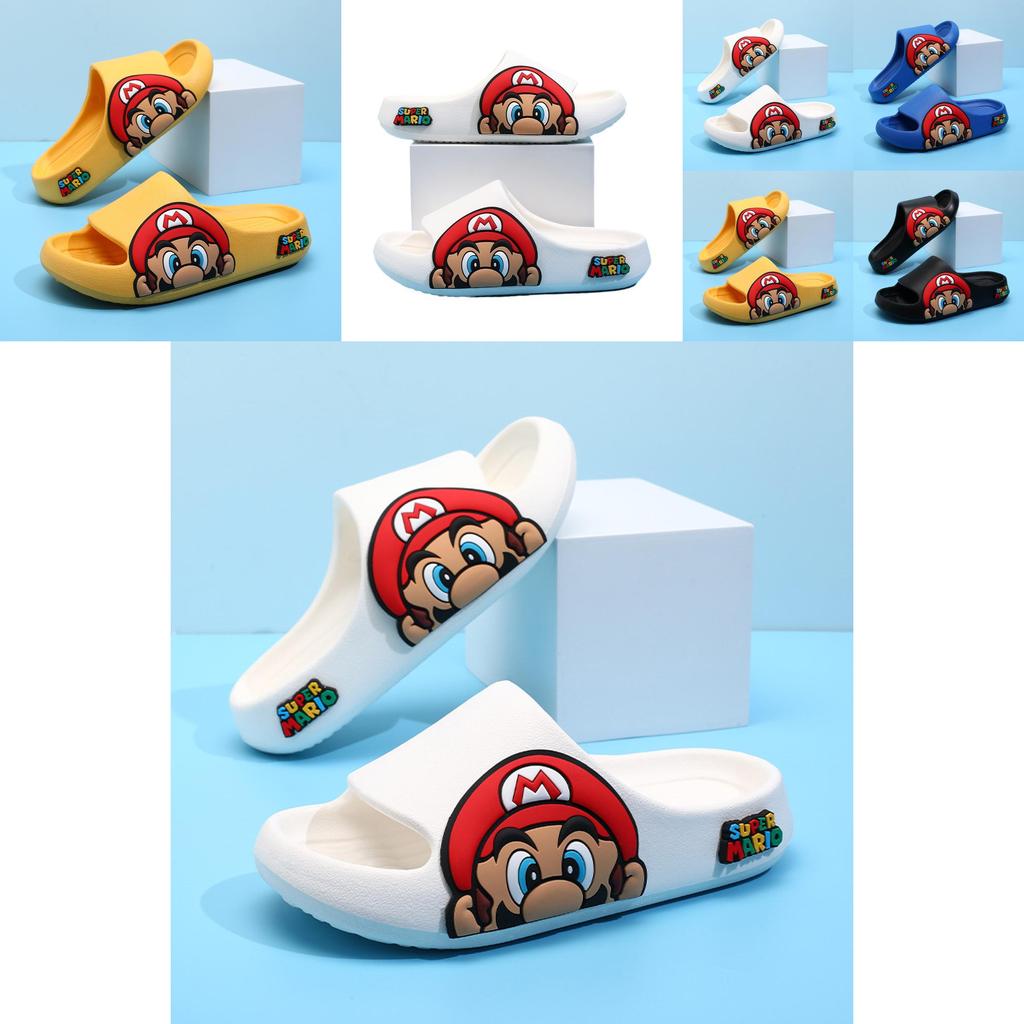 Pantofole per Bambini Mario Design Cartone Animato Cool Ragazzi Estate Indoor Antiscivolo Suola Morbida