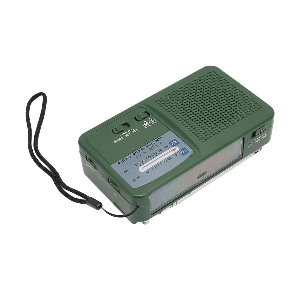 Solar Hand Crank Radio Multifunction Portable Rechargeable Emergency Radio with LED Flashlight for Camping Outdoor