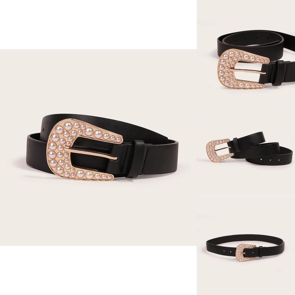 Stylish Ladies Highend Faux Leather Belt For Dresses With Sparkling Crystal Embellishments